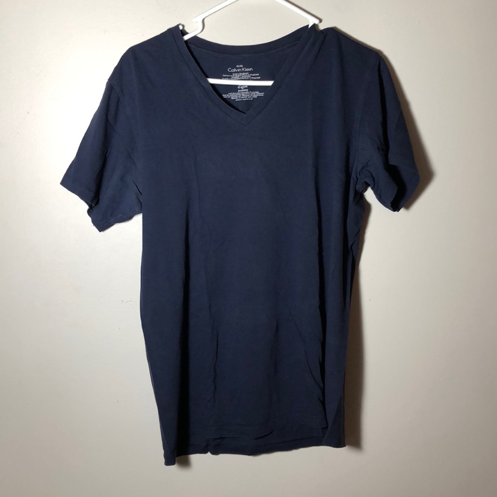 Calvin Klein. Blue v-neck t shirt